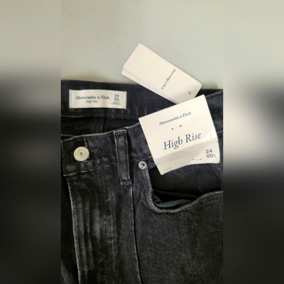 Abercrombie & Fitch Black High Rise Jeans Women's Size 24 - Picture 1 of 4
